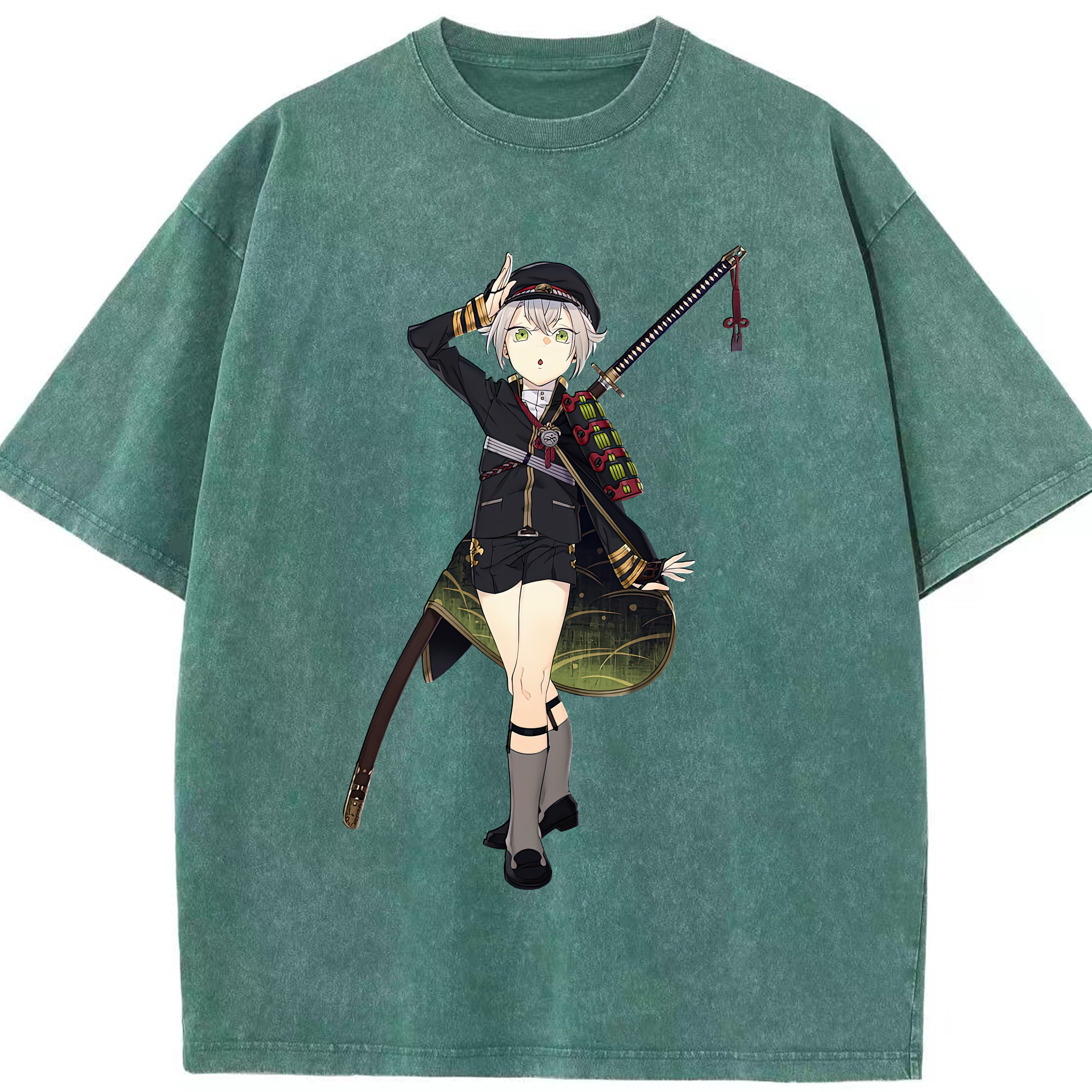 （画像用） 刀剣乱舞 Touken Ranbu 綿100% ヴィンテージ風 半袖Tシャツ（フロントプリント）